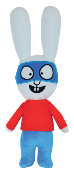 Jemini Peluche Simone Il Coniglio, 27 Cm, Bianco/blu/rosso, Dai Libri Di Stephanie Blake, Per Bambini Da 1 Anno